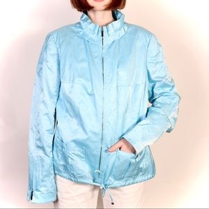 Per Se blue satin jacket